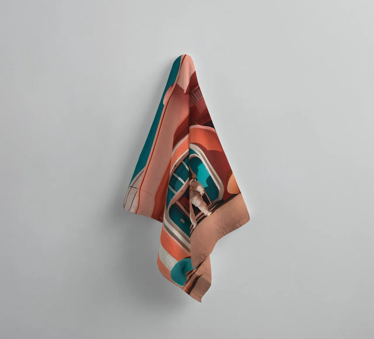 Journey to the Heart of the Future towel by ICONICA Art Studio