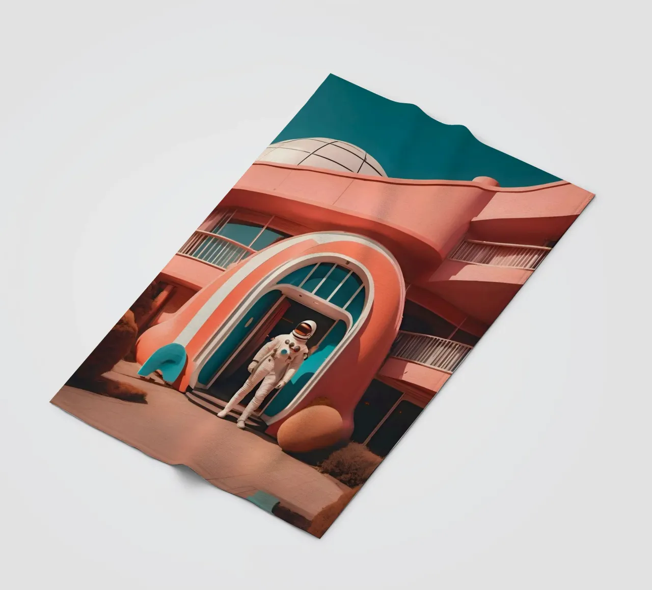 Journey to the Heart of the Future fleece blanket by ICONICA Art Studio