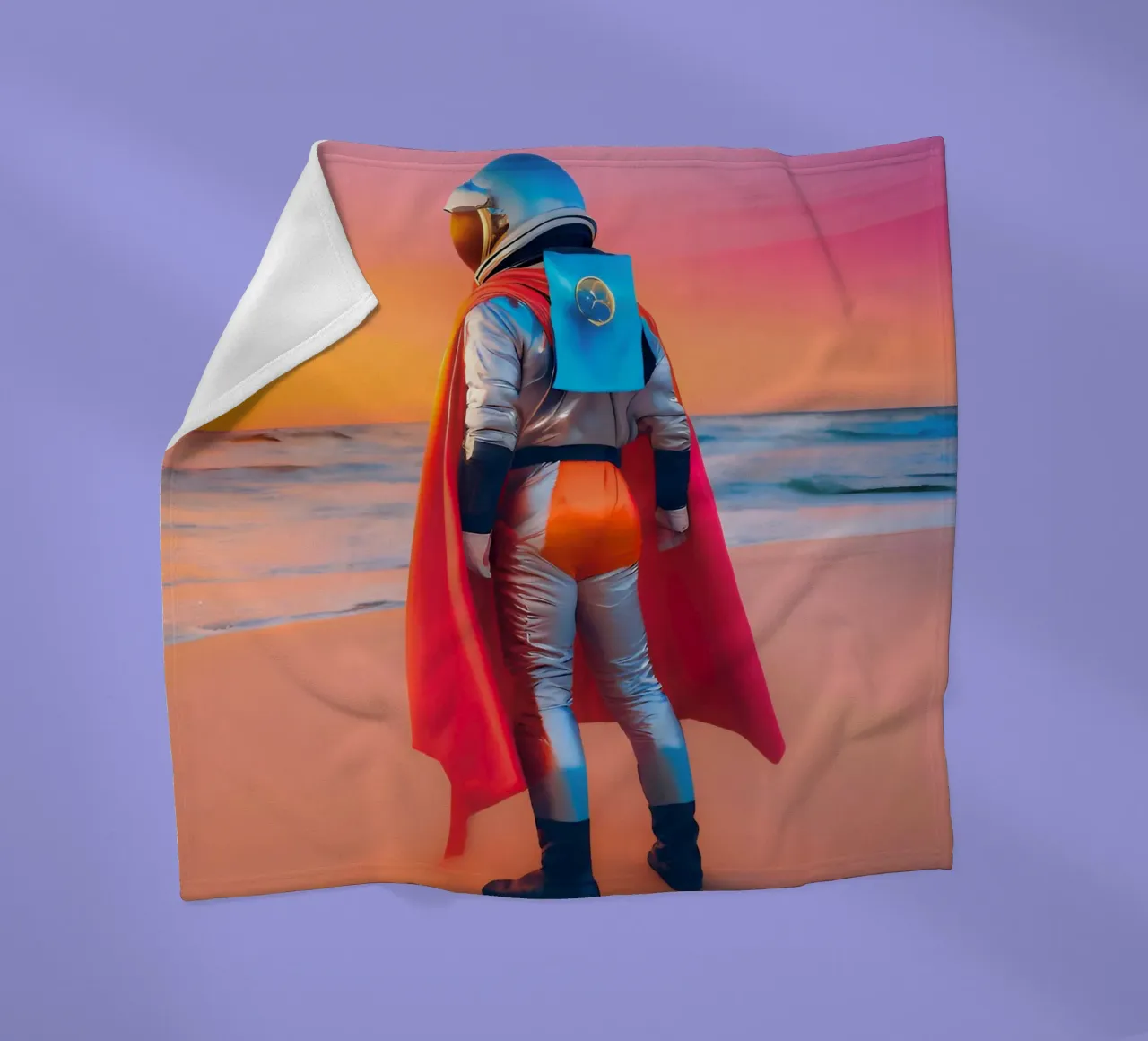 Le dernier voyageur fleece blanket by ICONICA Art Studio