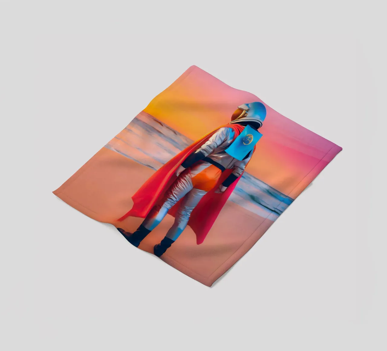 Le dernier voyageur fleece blanket by ICONICA Art Studio