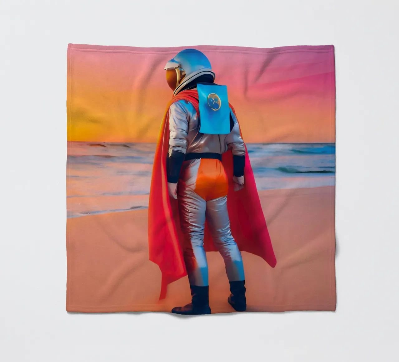 Le dernier voyageur fleece blanket by ICONICA Art Studio
