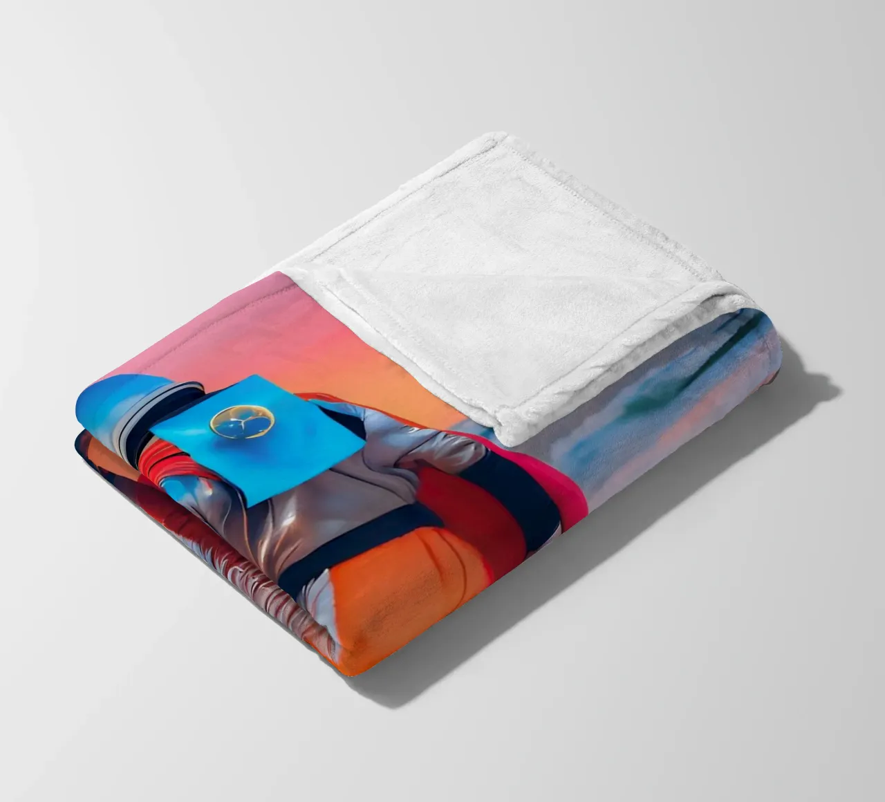 Le dernier voyageur fleece blanket by ICONICA Art Studio