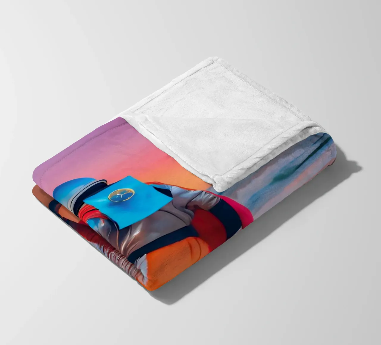 Le dernier voyageur fleece blanket by ICONICA Art Studio