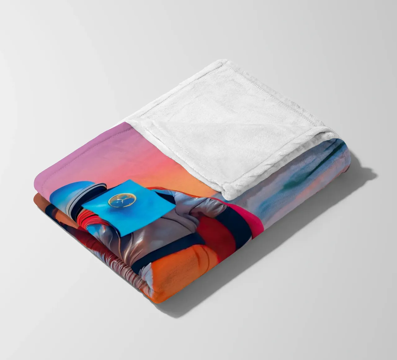 Le dernier voyageur fleece blanket by ICONICA Art Studio