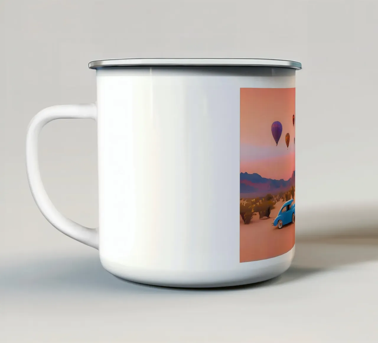 Fuga mattutina tazza in smalto da ICONICA Art Studio