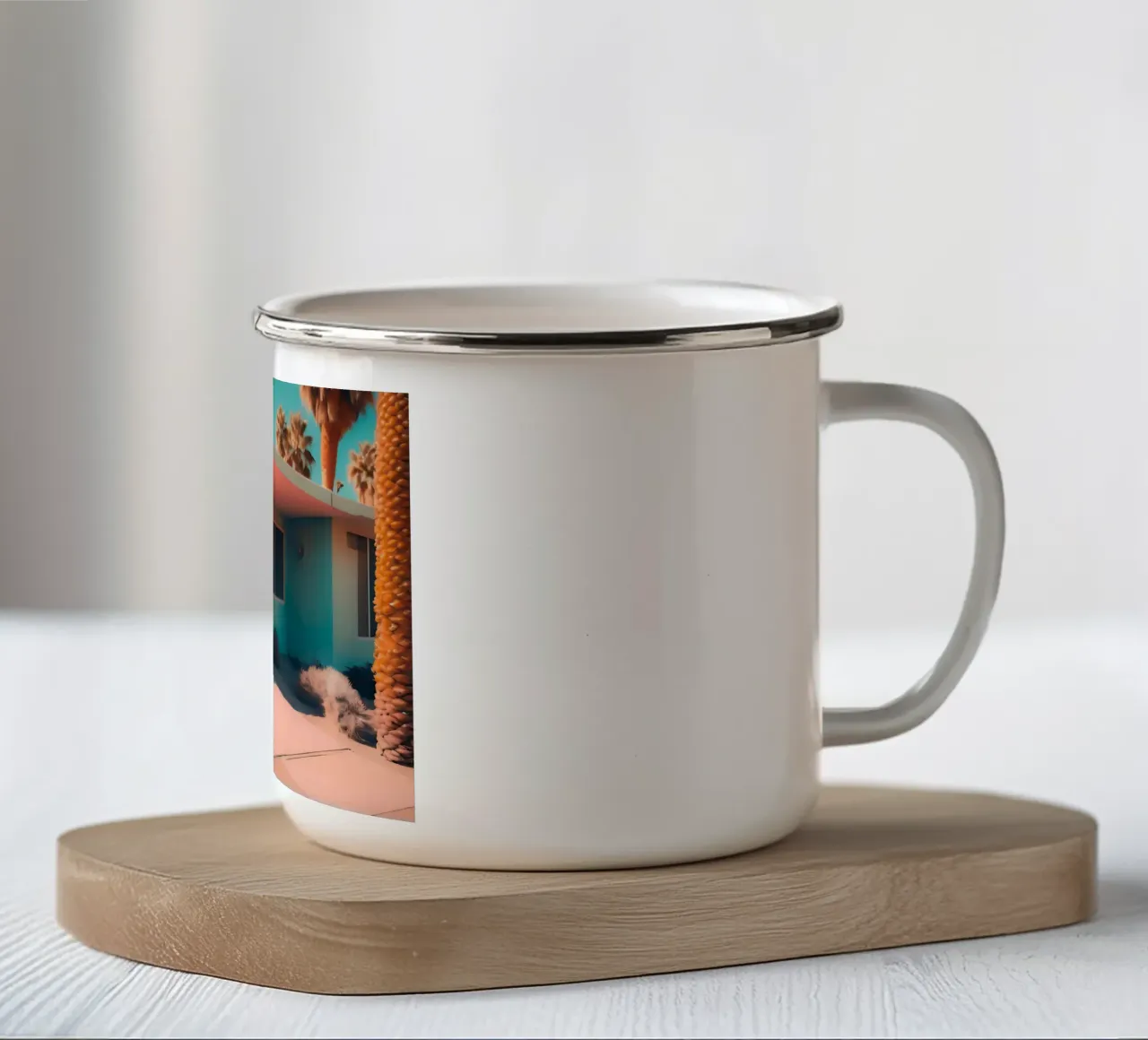 Esplorazione del tempo tazza in smalto da ICONICA Art Studio