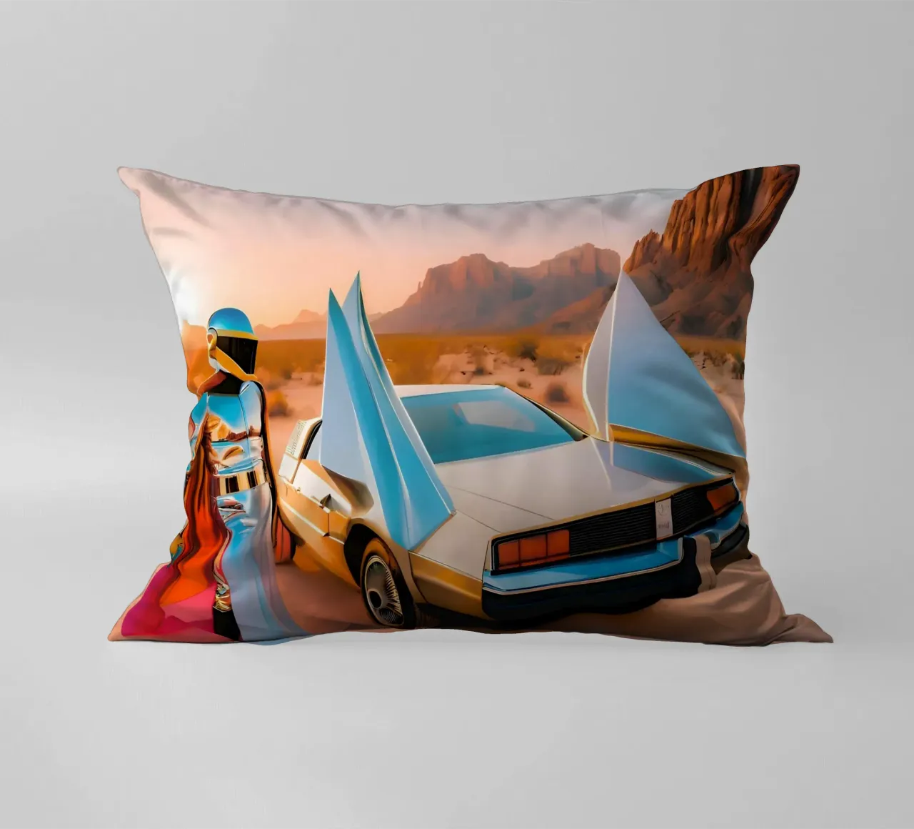 Viaggiatore cosmico cuscino da ICONICA Art Studio