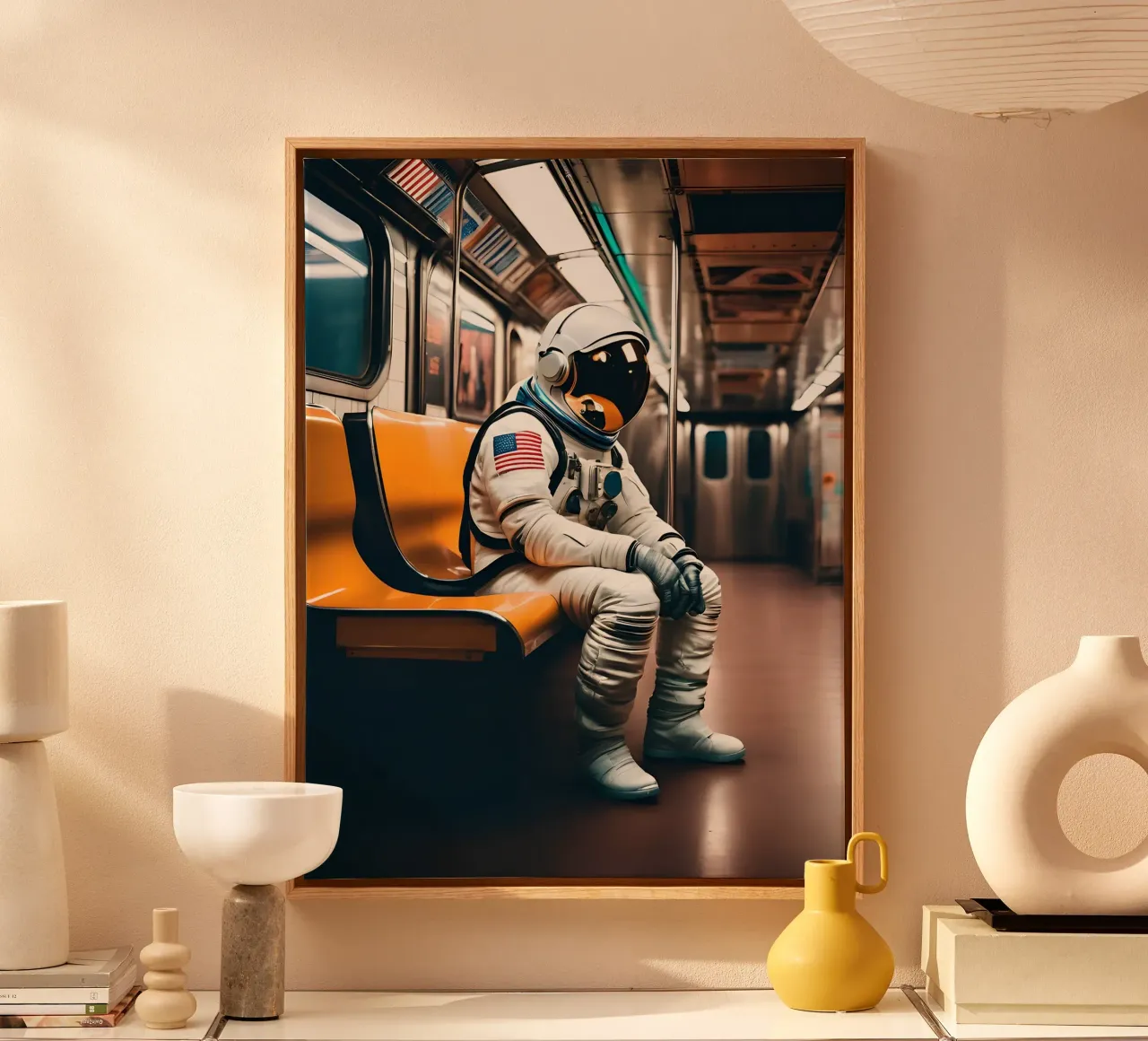 Eterno viaggiatore tela con Cornice a cassetta da ICONICA Art Studio