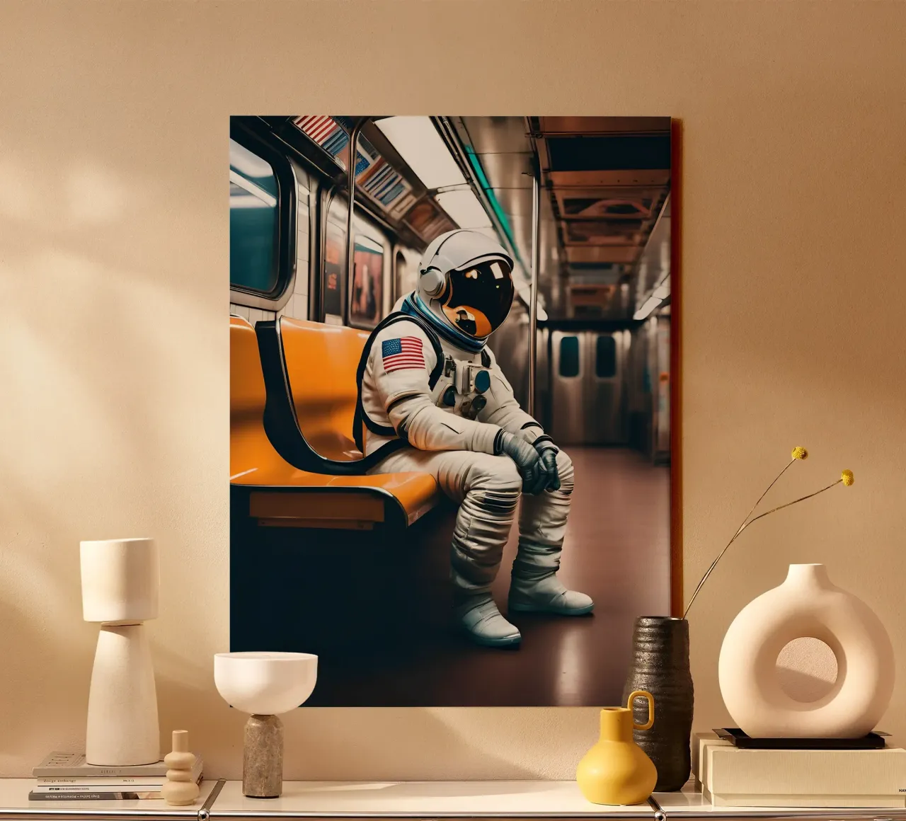 Eterno viaggiatore tela con Cornice a cassetta da ICONICA Art Studio