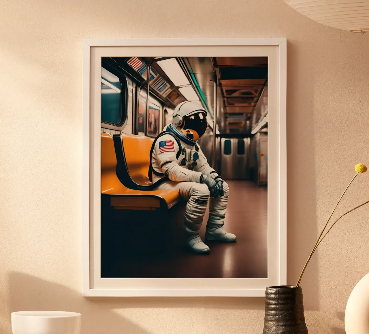 Eterno viaggiatore poster con telaio in legno da ICONICA Art Studio
