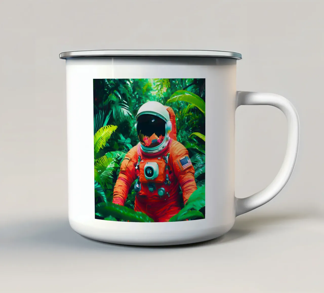 Esplorazione tropicale tazza in smalto da ICONICA Art Studio