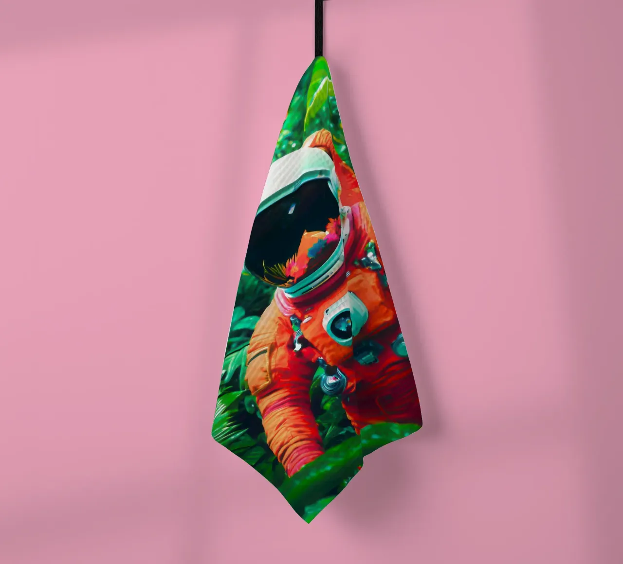 Exploration tropicale tea towel by ICONICA Art Studio
