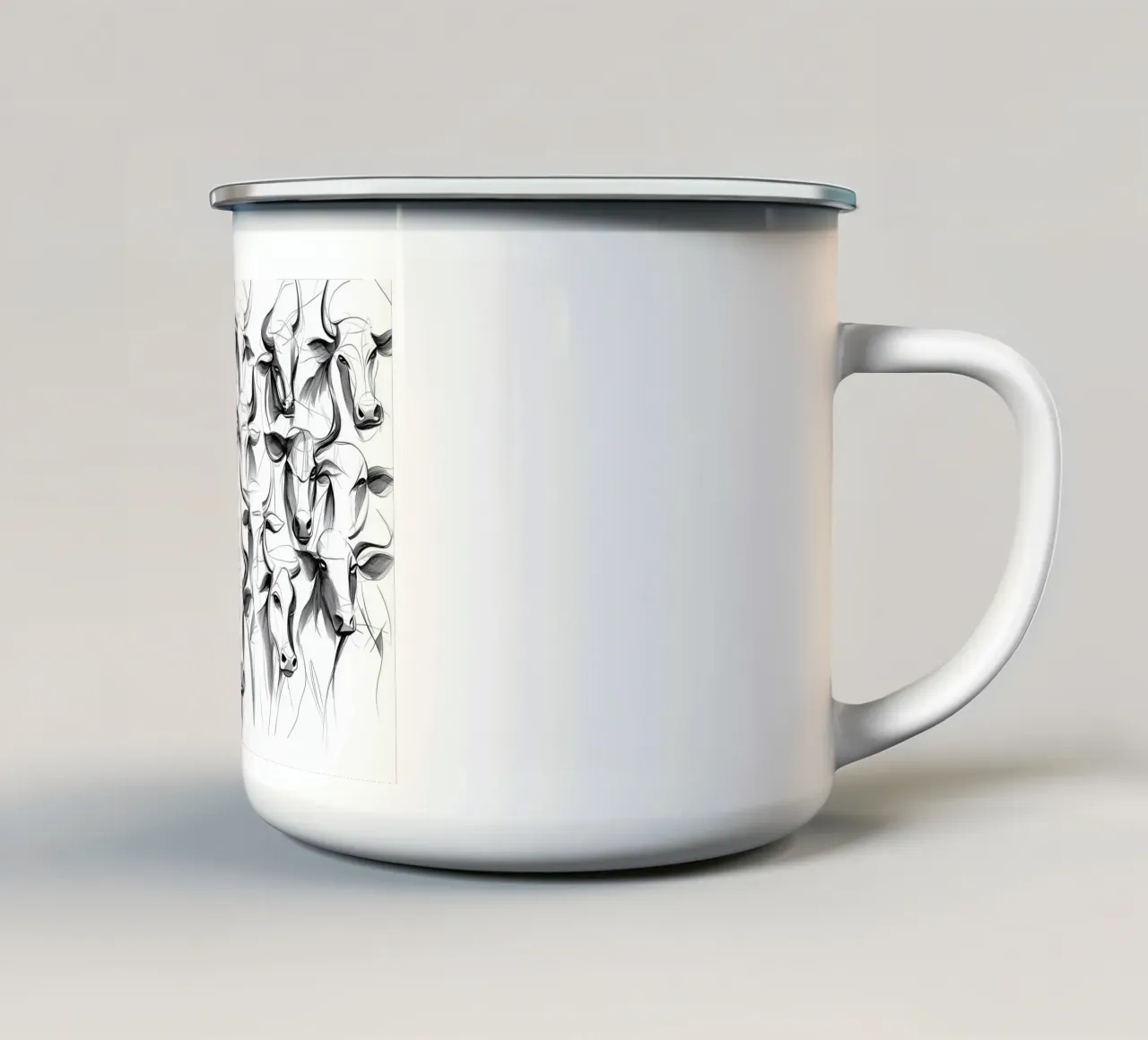 Elegante rappresentazione dei tori tazza in smalto da Carinaprint