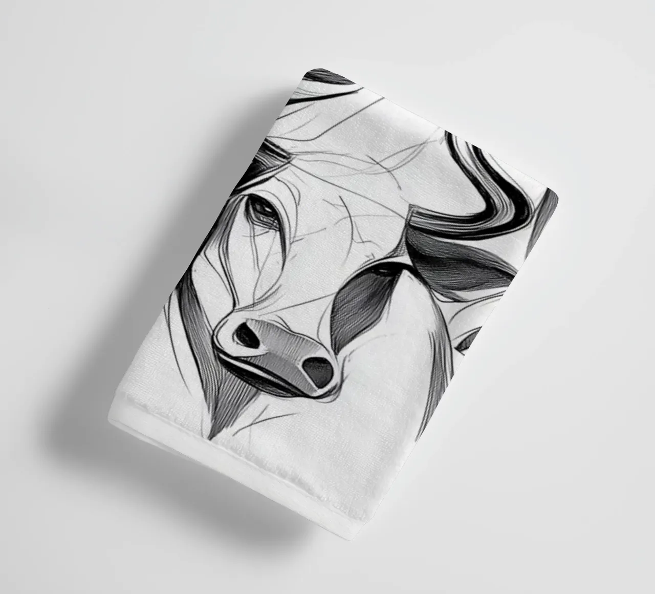 Elegant bulls representation towel by Carinaprint