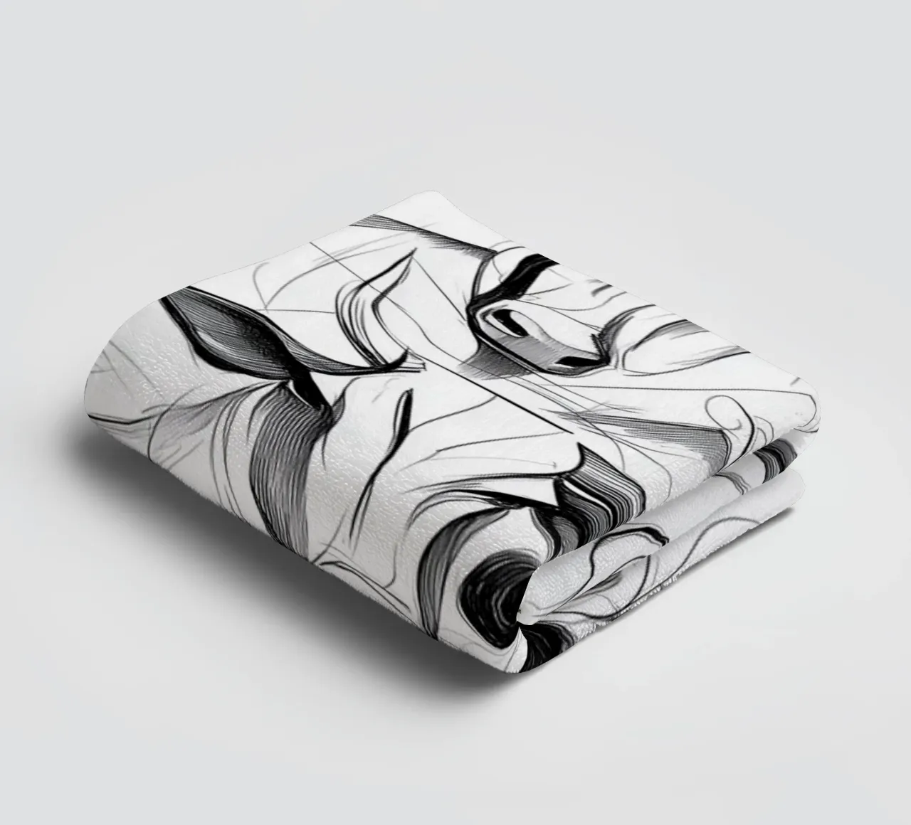 Elegant bulls representation towel by Carinaprint