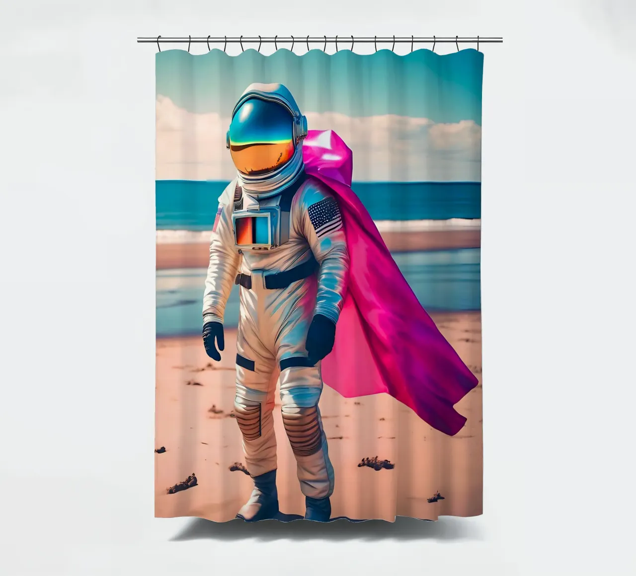 Soli sulla spiaggia tenda da doccia da ICONICA Art Studio