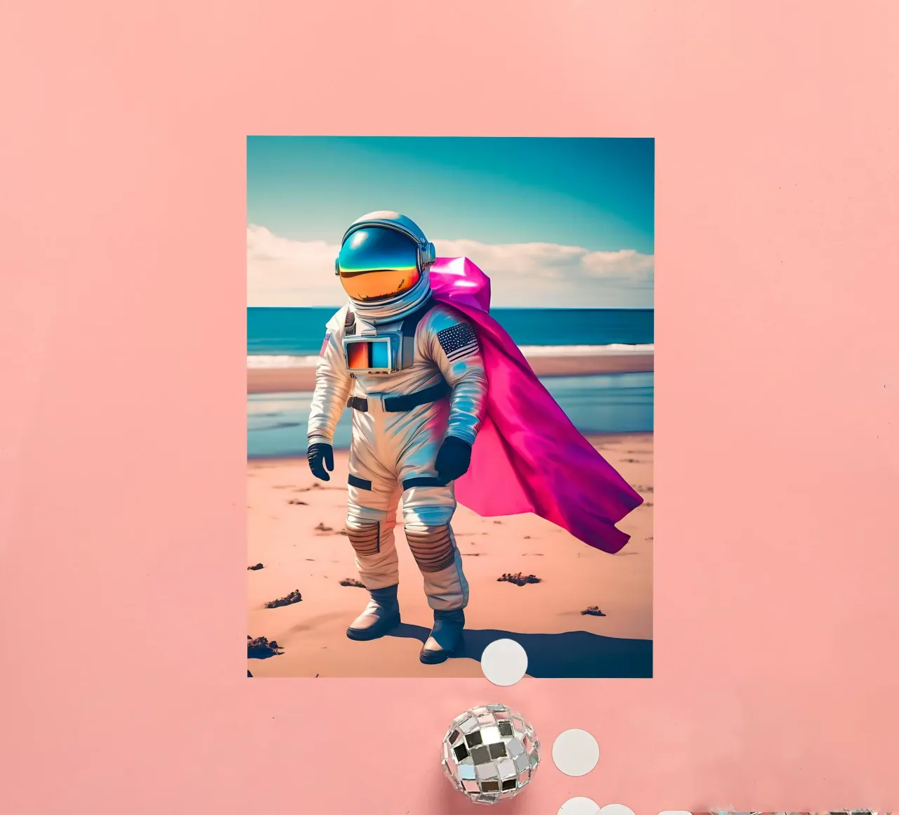 Soli sulla spiaggia adesivo da ICONICA Art Studio