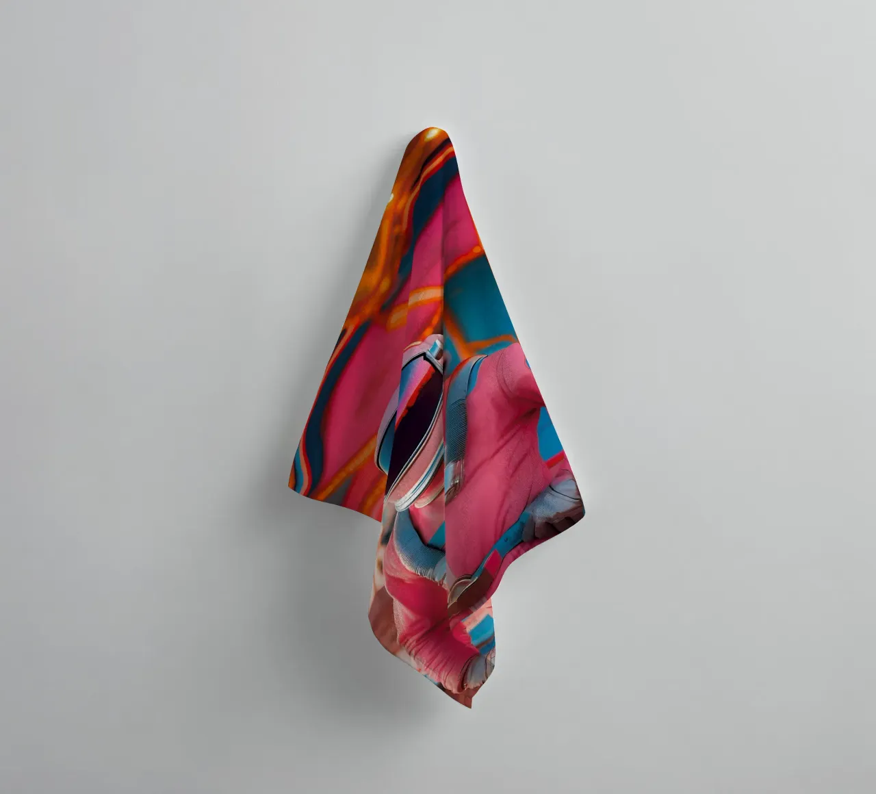 Cosmic childhood towel by ICONICA Art Studio