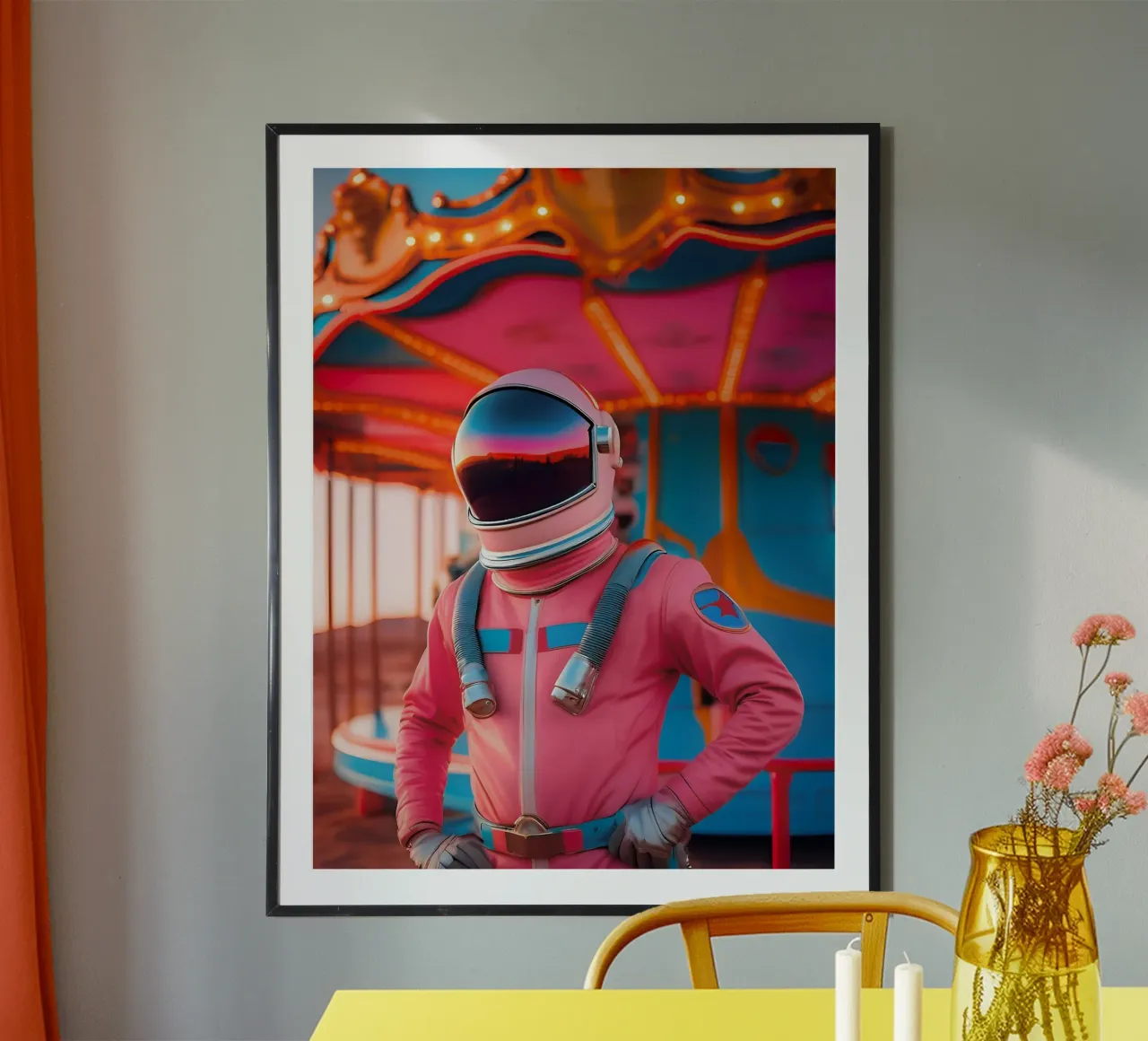 Kosmische kindertijd poster van ICONICA Art Studio