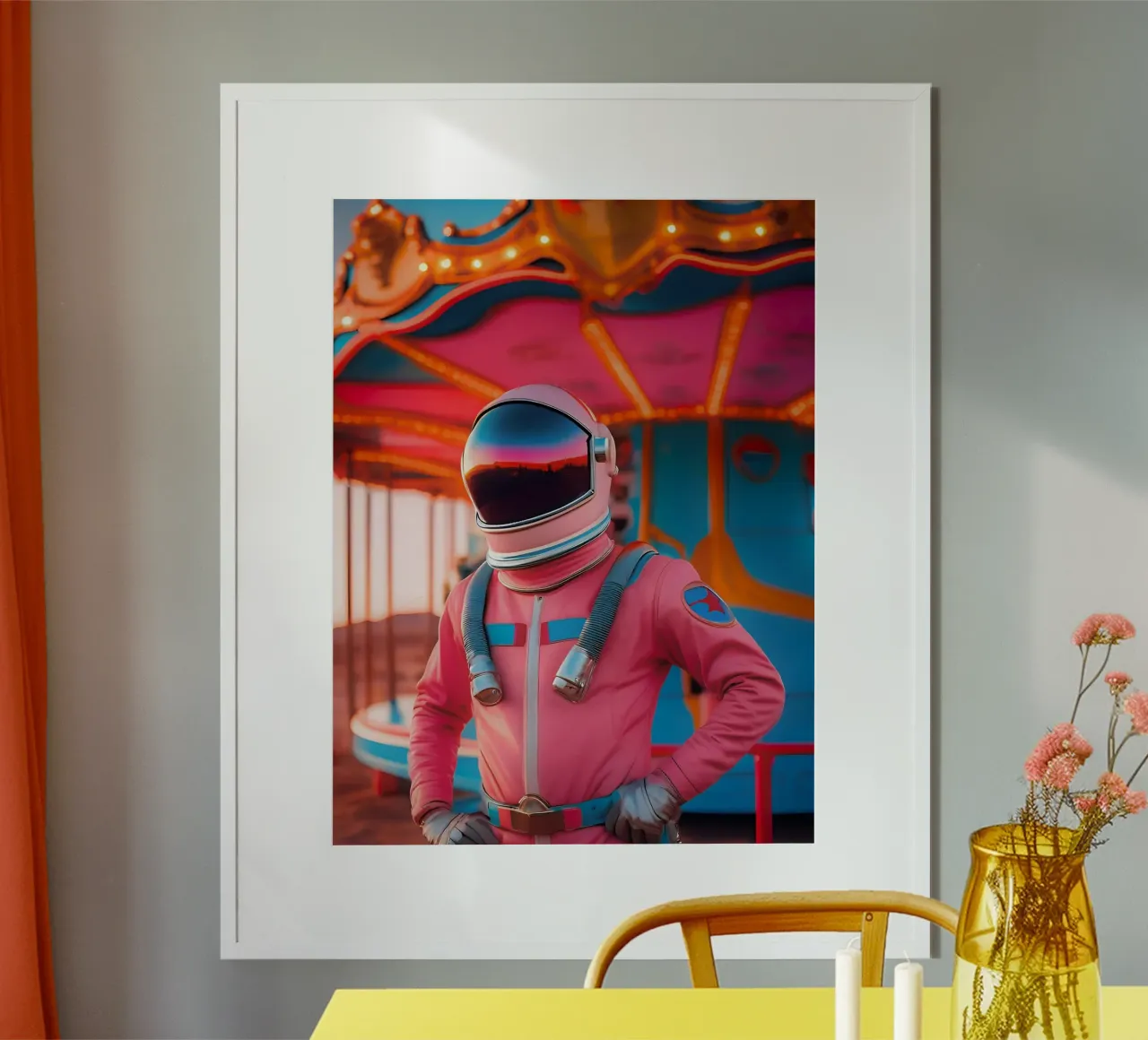 Kosmische kindertijd poster van ICONICA Art Studio