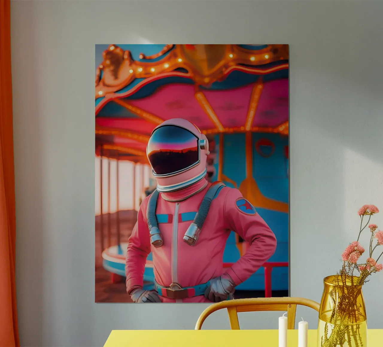 Kosmische kindertijd poster van ICONICA Art Studio