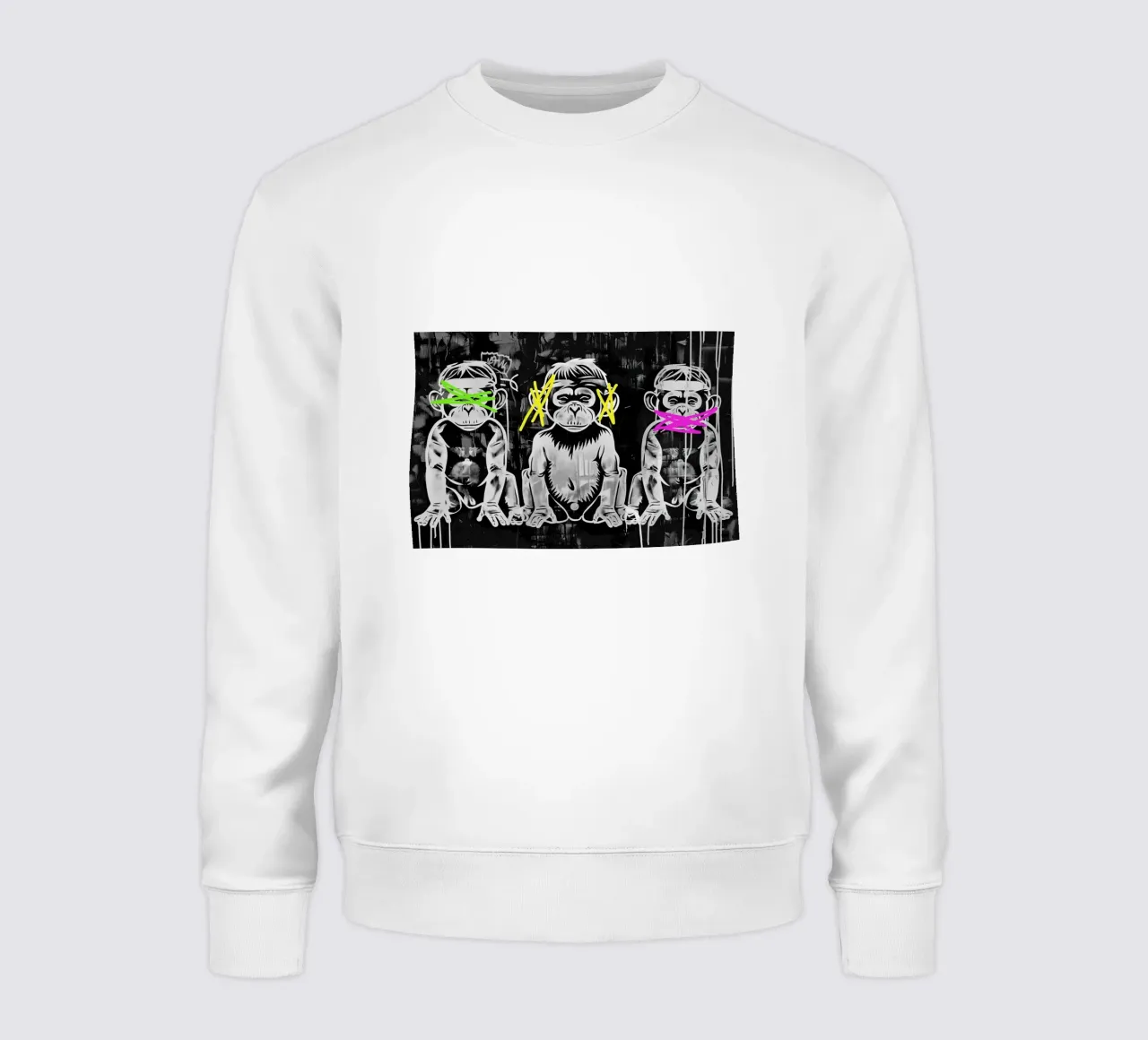 3 Affen | Nichts sehen, nichts hören und nicht schreien Sweatshirt von Autofocus