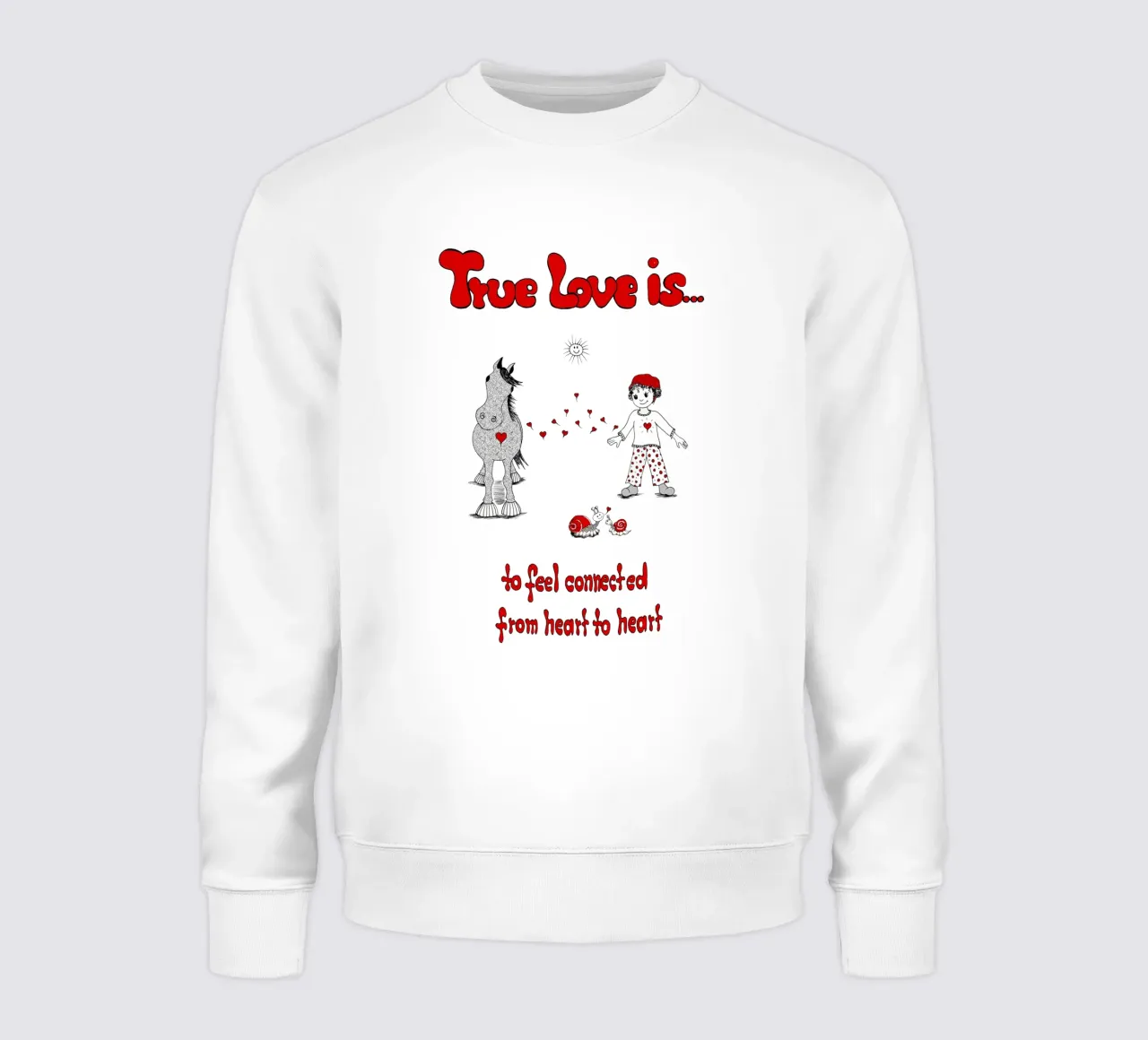 True Love is to feel connected from heart to heart felpa da Pferdemädchen