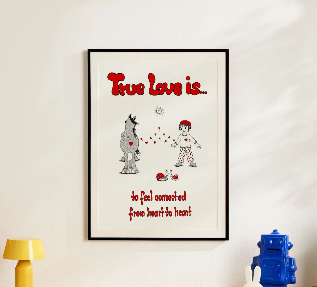 True Love is to feel connected from heart to heart poster da Pferdemädchen