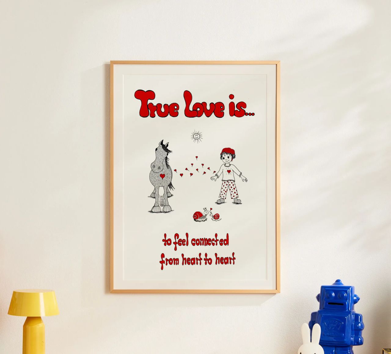 True Love is to feel connected from heart to heart poster da Pferdemädchen