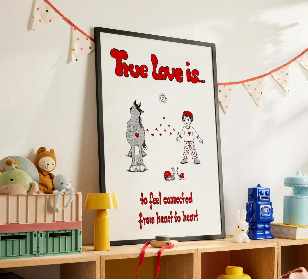 True Love is to feel connected from heart to heart poster da Pferdemädchen
