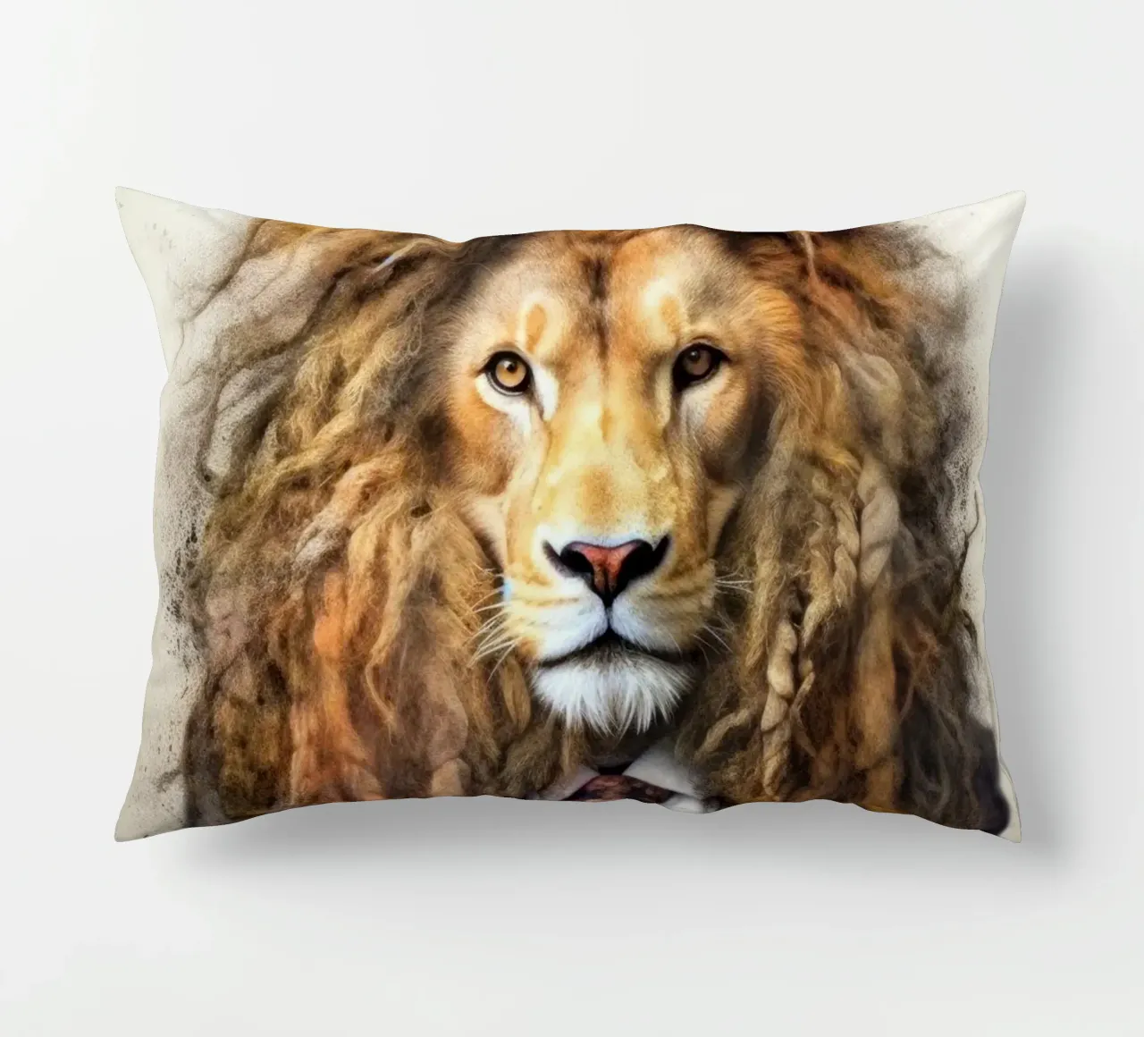 Leone hipster arte animale cuscino da Justyna Jaszke JBJart