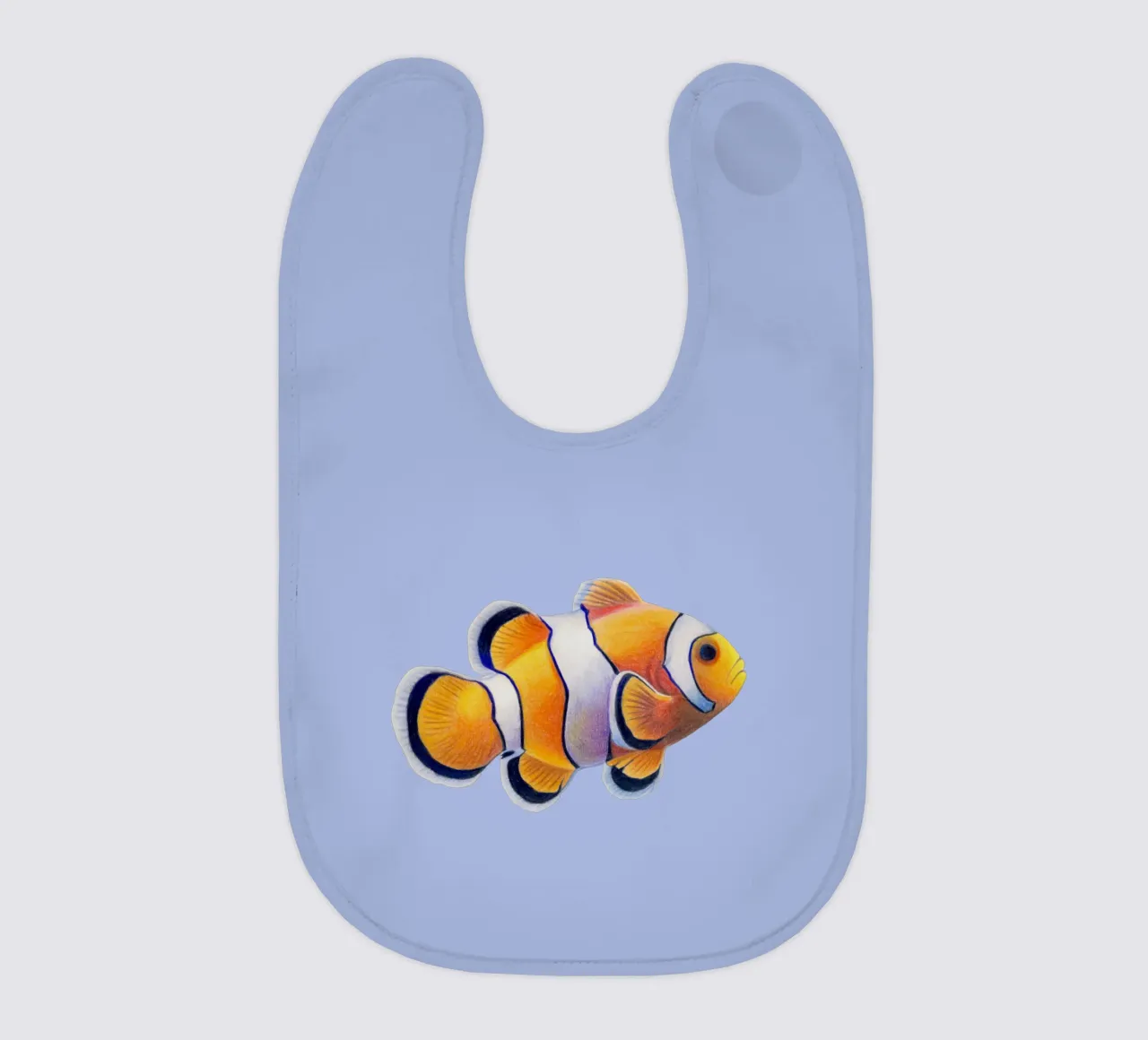 Clownfisch Babylätzchen von Graphit und Farbe