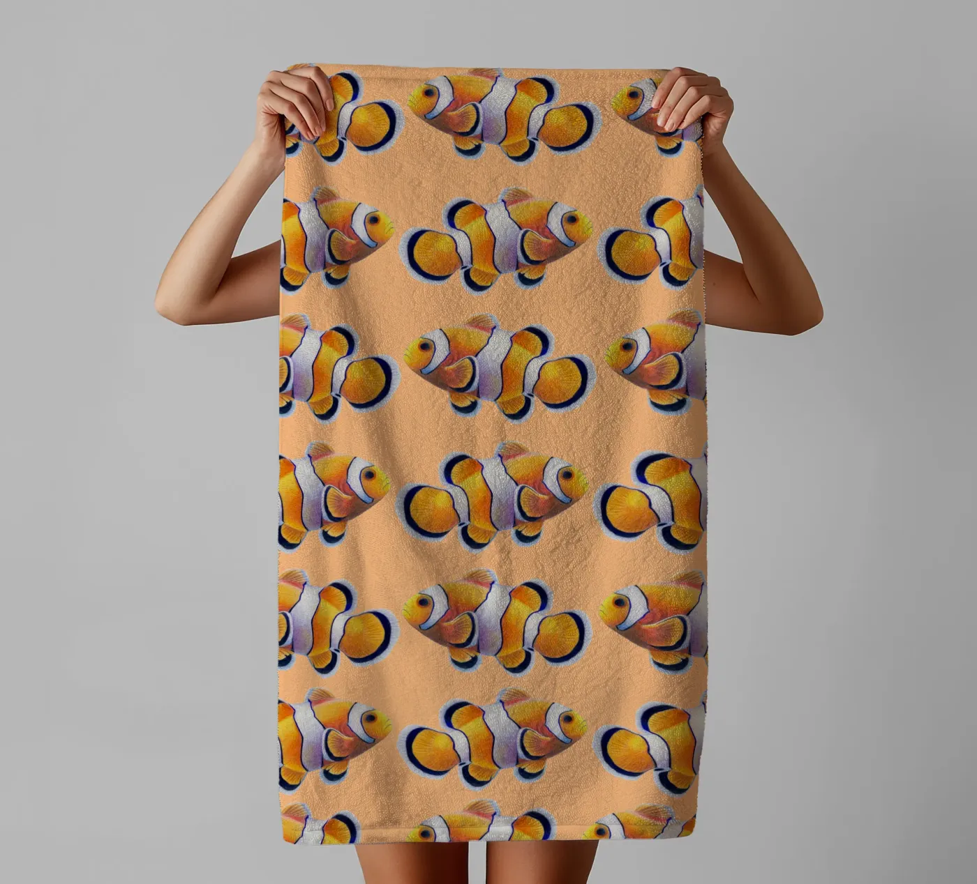 Clownfisch badhanddoek van Graphit und Farbe