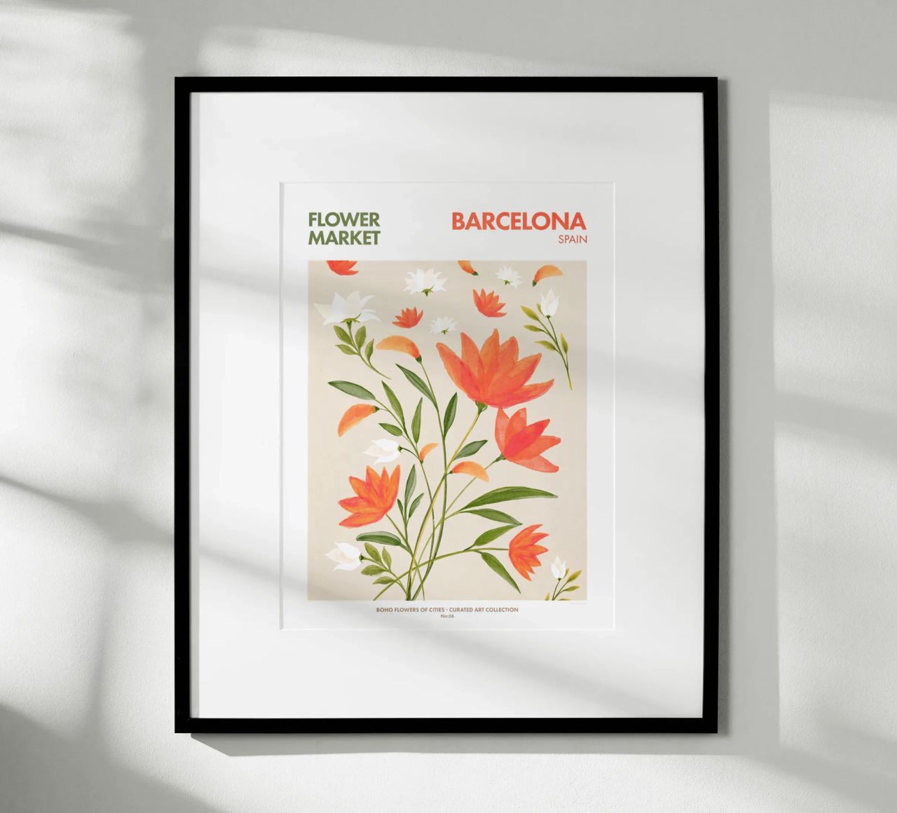 Emel Tunaboylu - Bloemenmarkt Barcelona poster van The Artcircle
