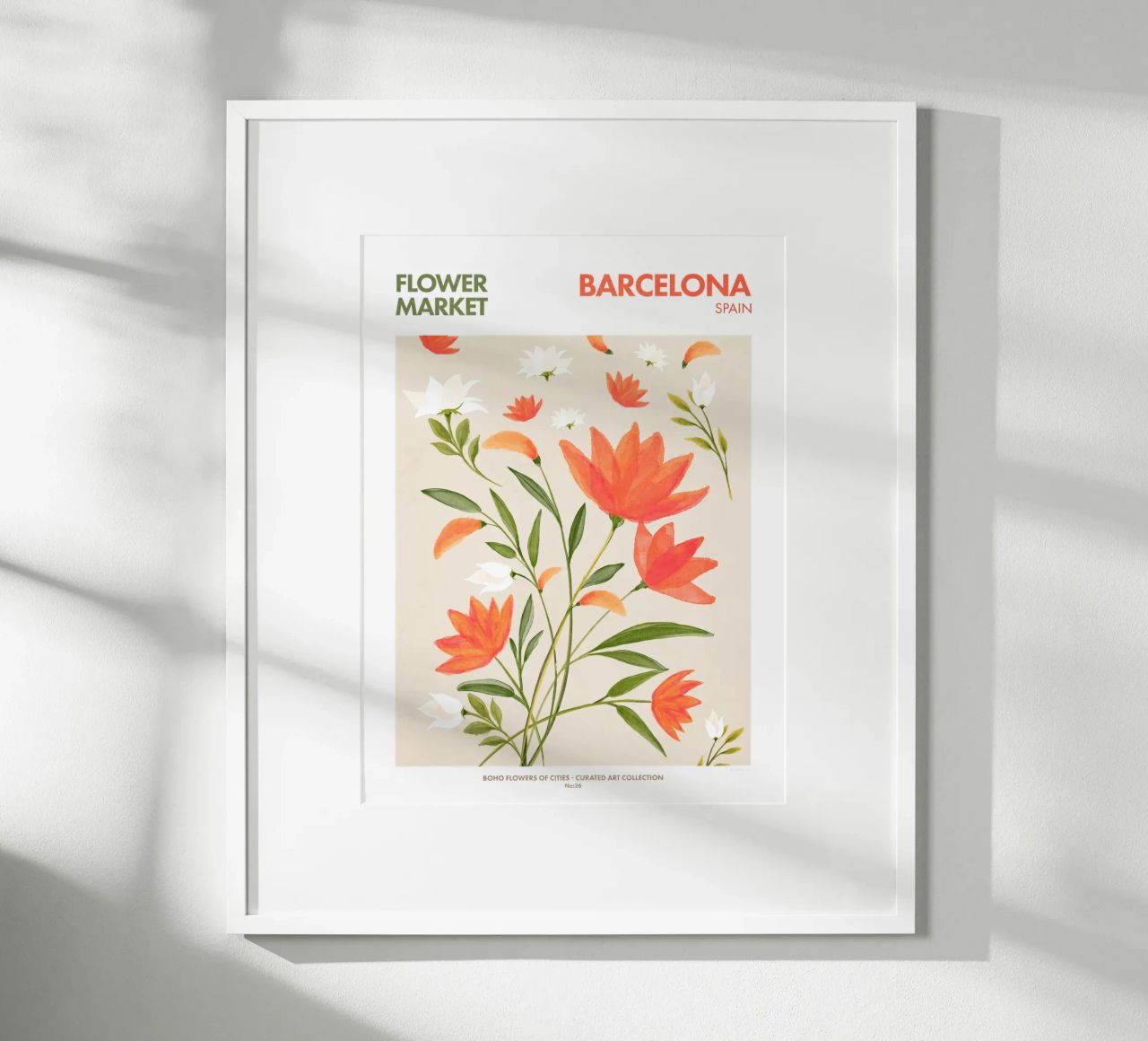 Emel Tunaboylu - Bloemenmarkt Barcelona poster van The Artcircle
