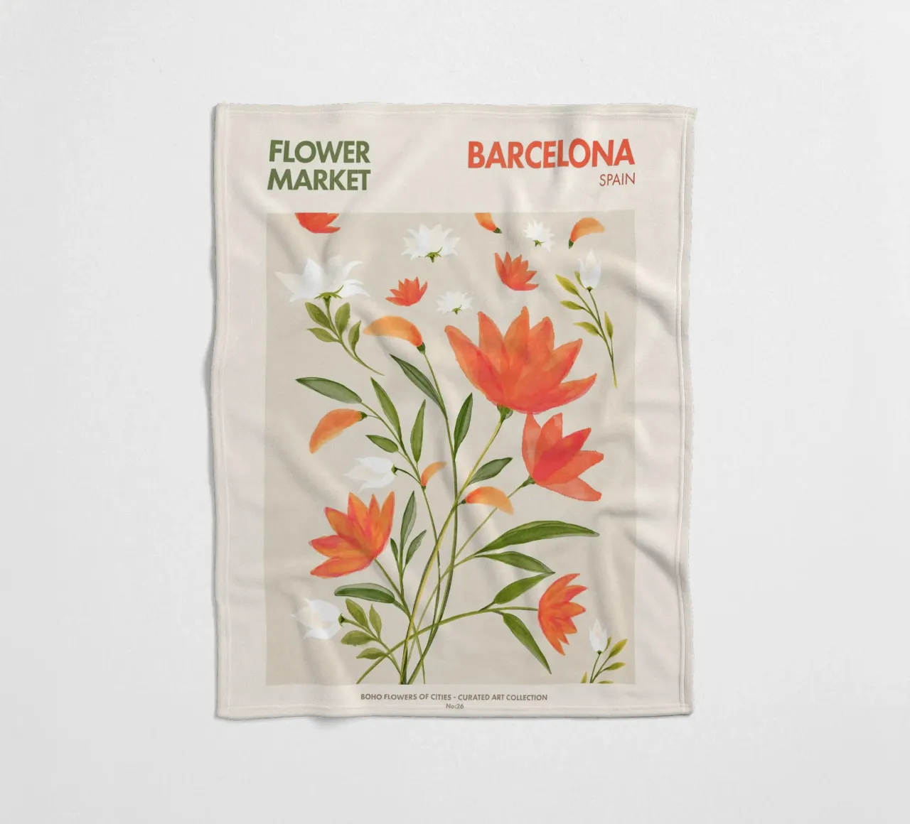 Emel Tunaboylu - Mercato dei fiori di Barcellona coperta in pile da The Artcircle