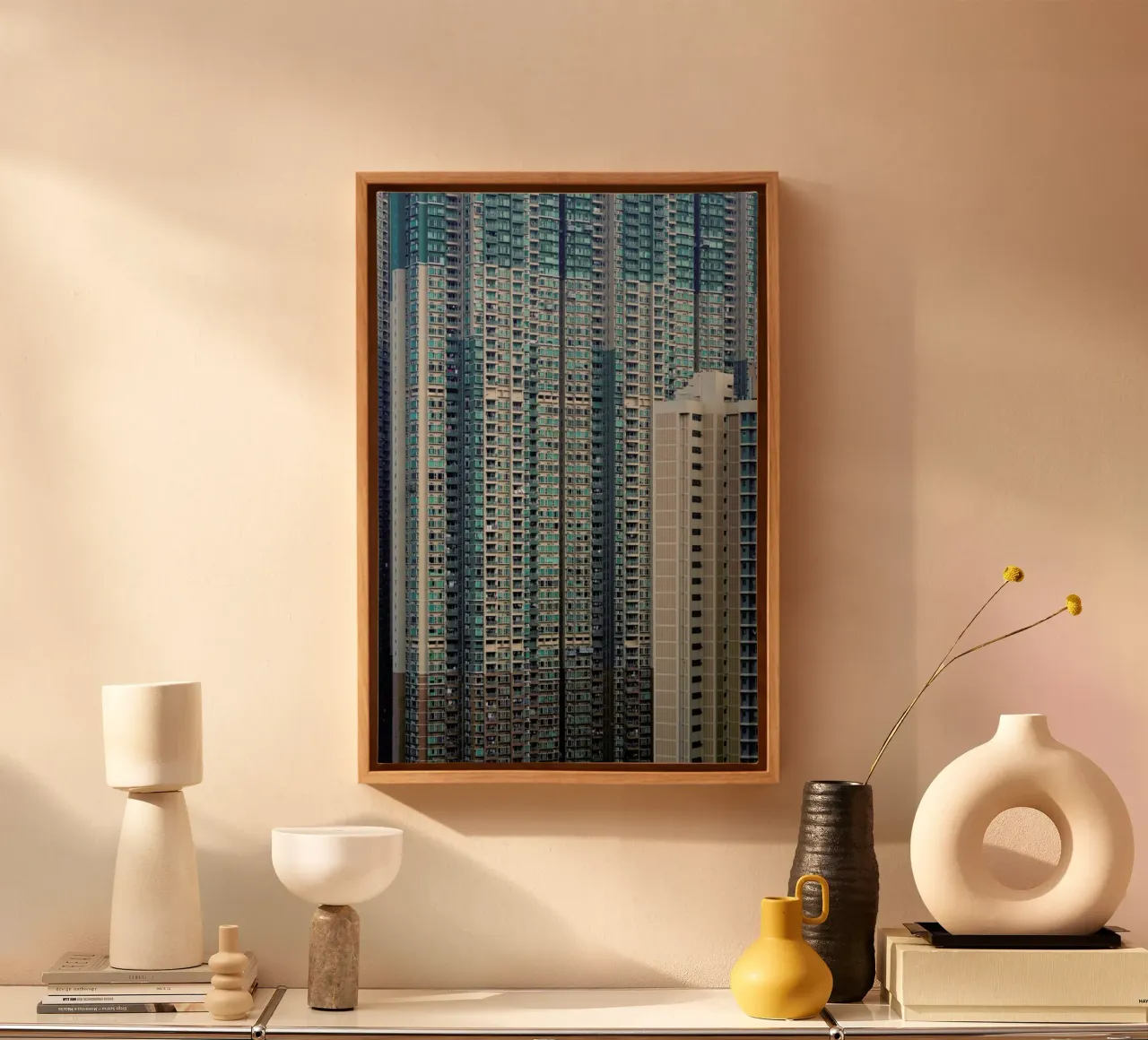 Propinquity Hong Kong 7 tela con Cornice a cassetta da Simon Butterworth