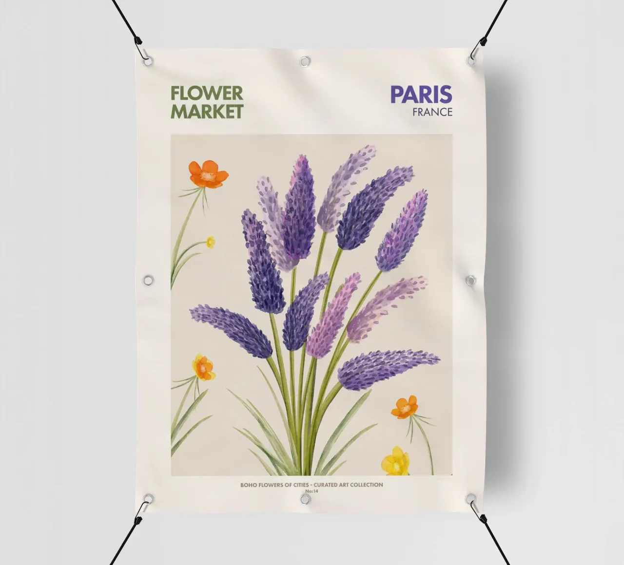 Emel Tunaboylu - Mercato dei fiori 01 telo in pvc da The Artcircle