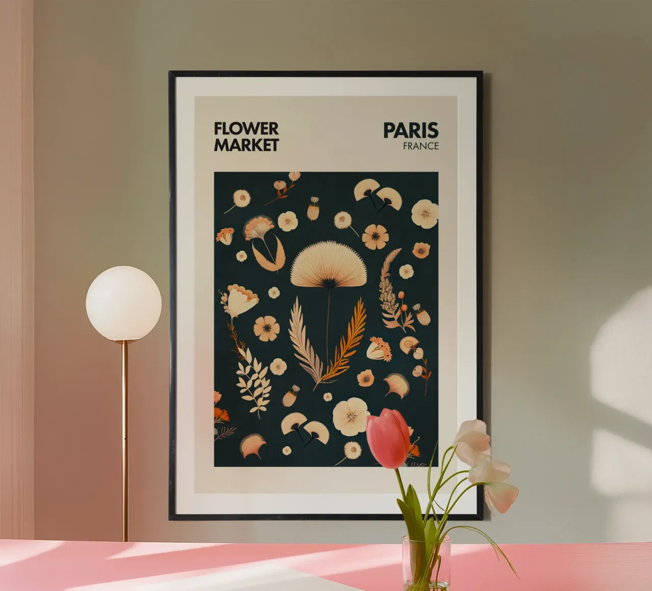 Emel Tunaboylu - Mercato dei fiori Parigi 02 poster da The Artcircle