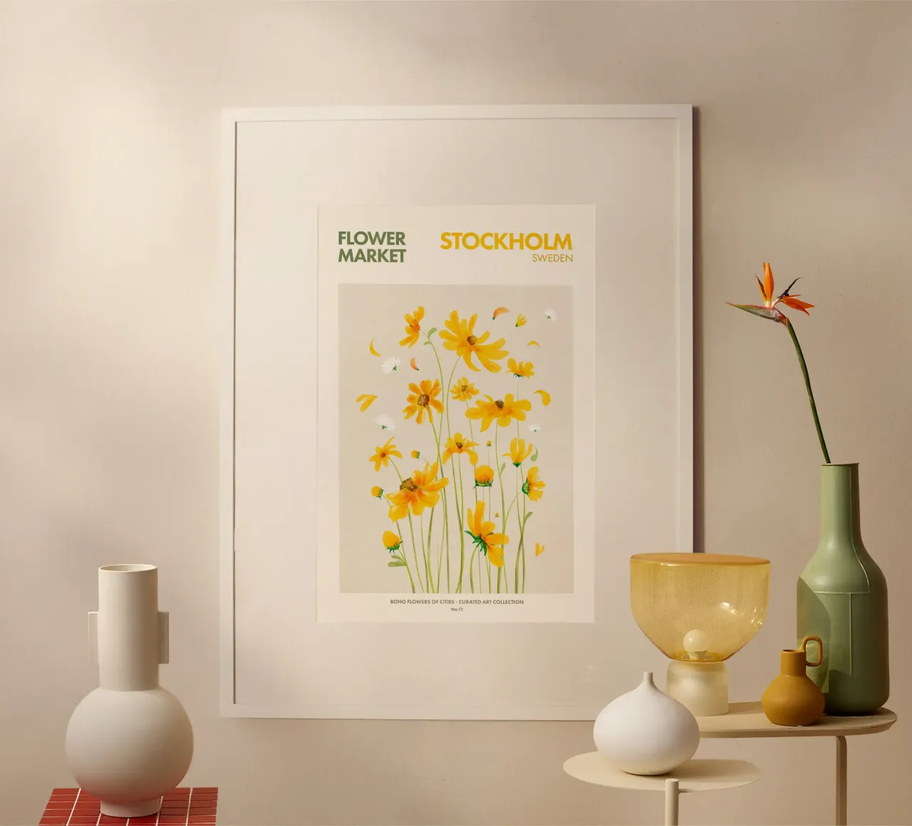 Emel Tunaboylu - Mercato dei fiori di Stoccolma poster da The Artcircle