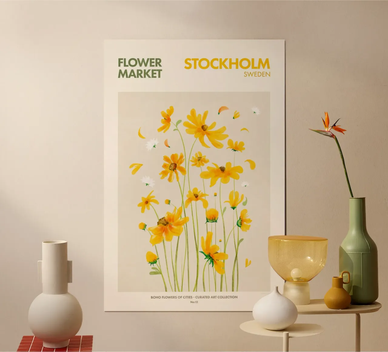 Emel Tunaboylu - Mercato dei fiori di Stoccolma poster da The Artcircle