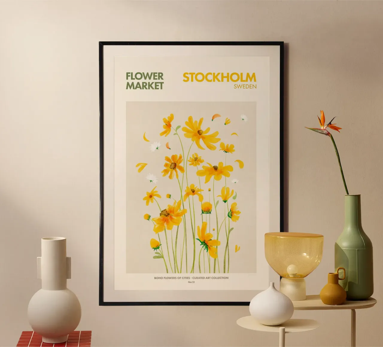 Emel Tunaboylu - Mercato dei fiori di Stoccolma poster da The Artcircle