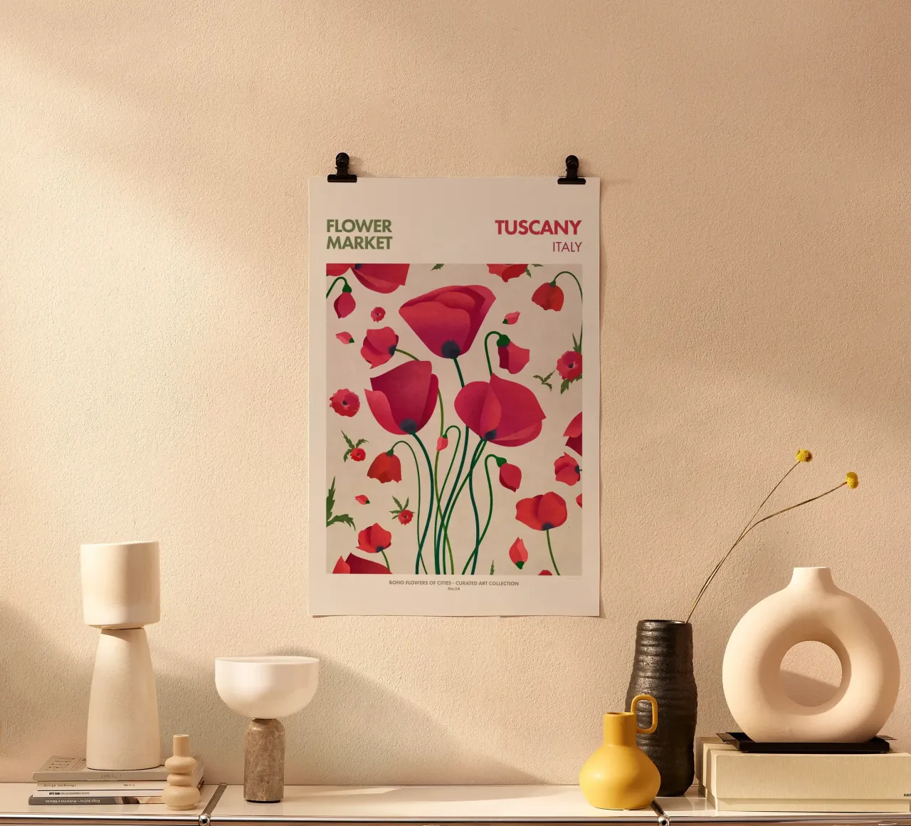 Emel Tunaboylu - Mercato dei fiori Toscana poster da The Artcircle