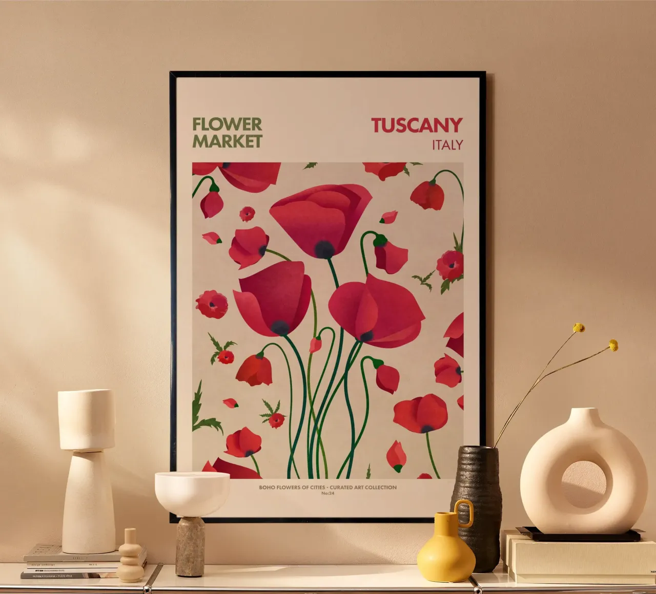 Emel Tunaboylu - Mercato dei fiori Toscana poster da The Artcircle