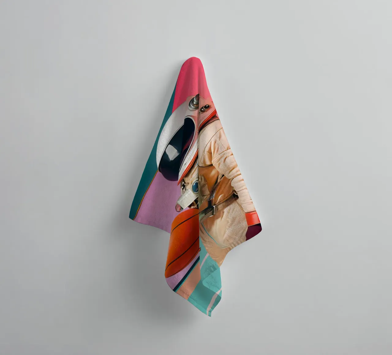 Match without Gravity towel by ICONICA Art Studio