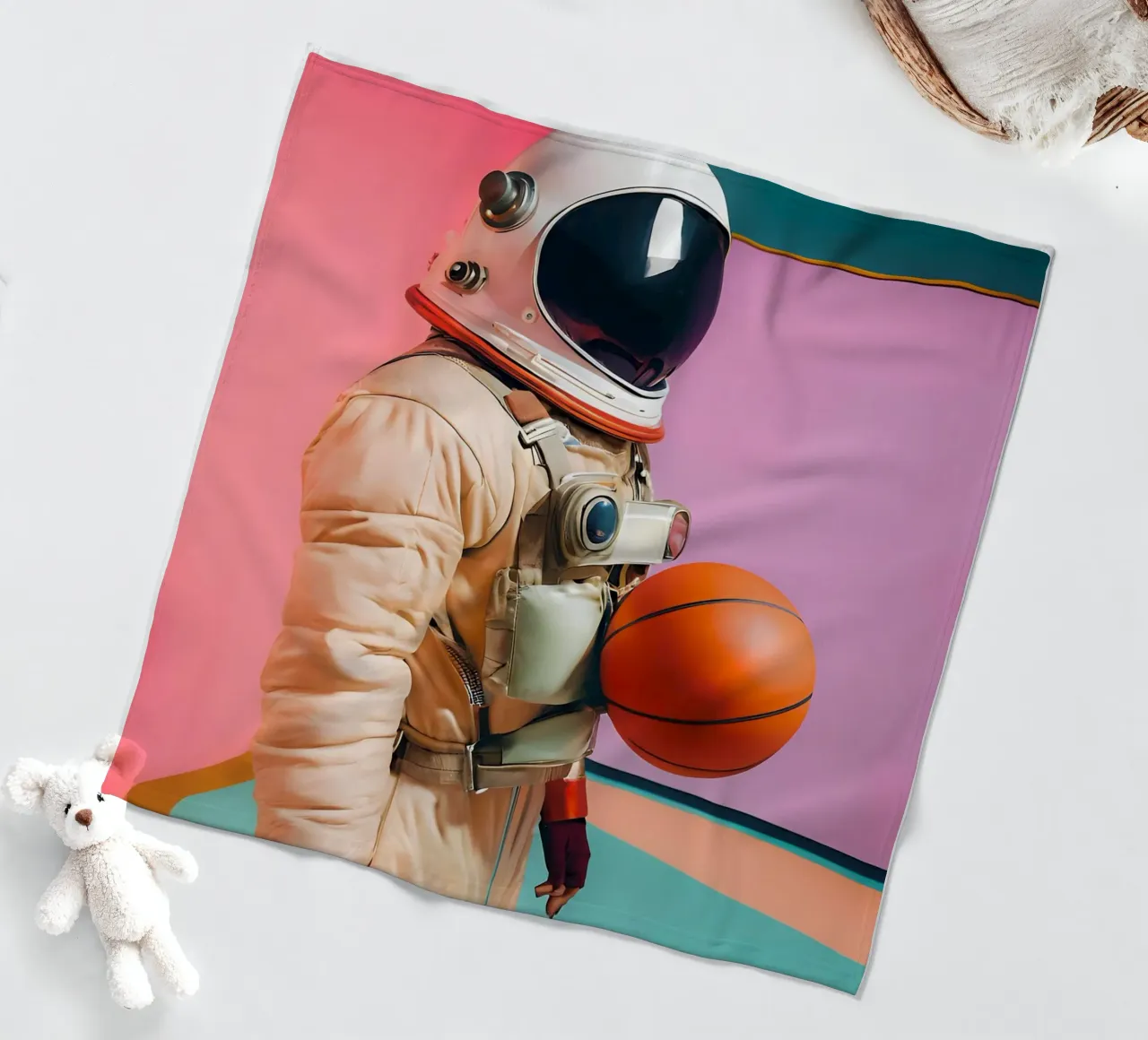 Match without Gravity fleece blanket by ICONICA Art Studio