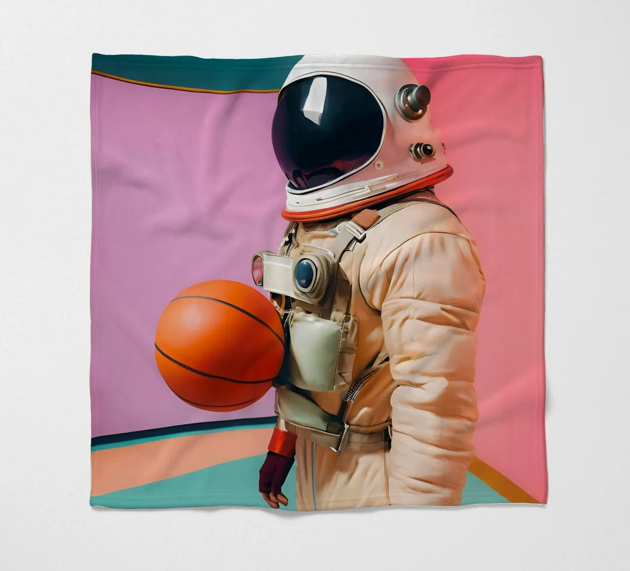 Match without Gravity fleece blanket by ICONICA Art Studio