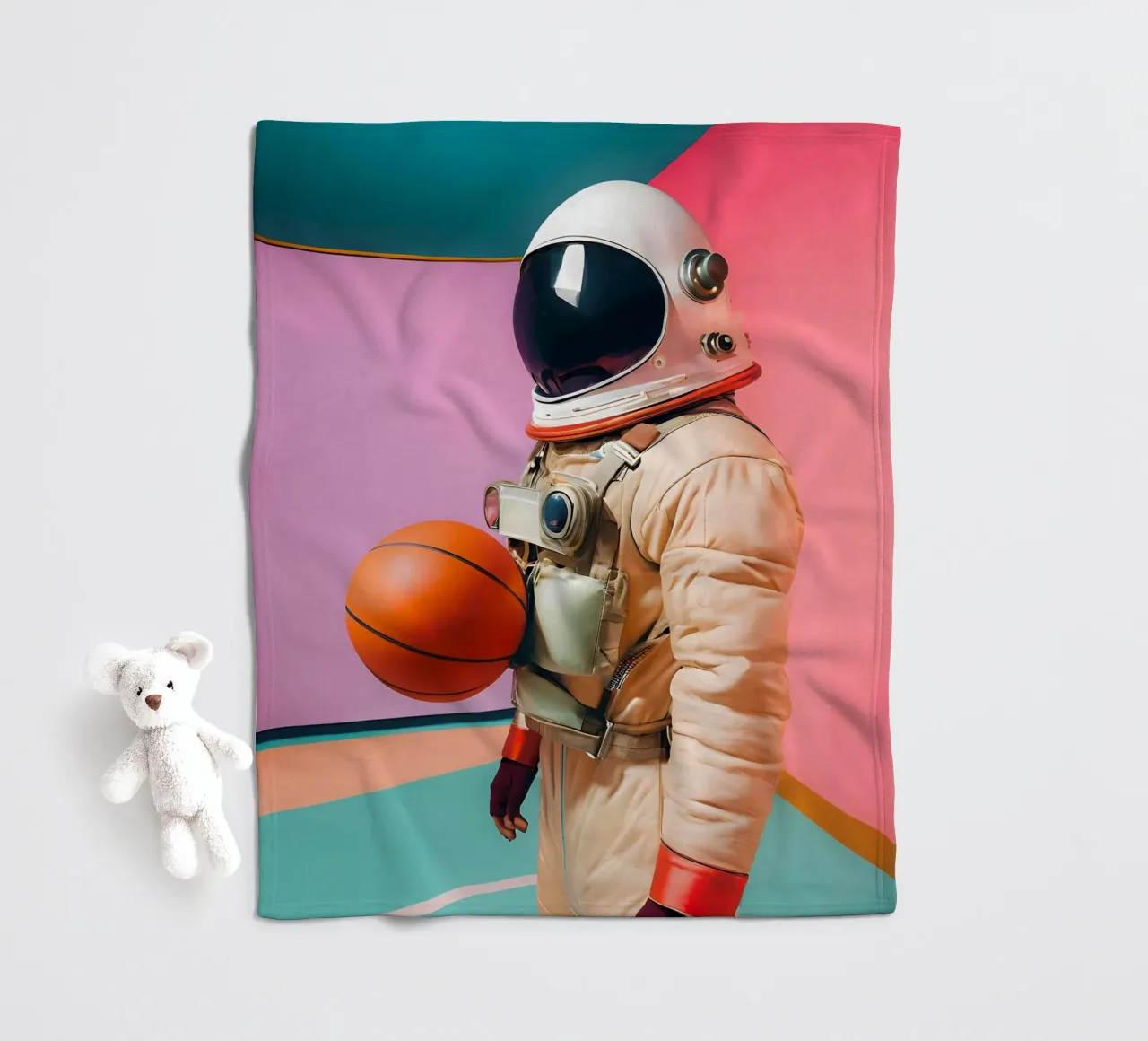 Match without Gravity fleece blanket by ICONICA Art Studio