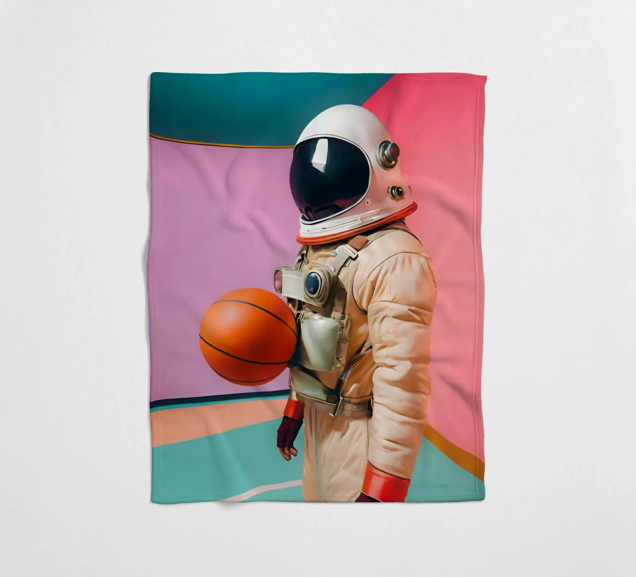 Match without Gravity fleece blanket by ICONICA Art Studio