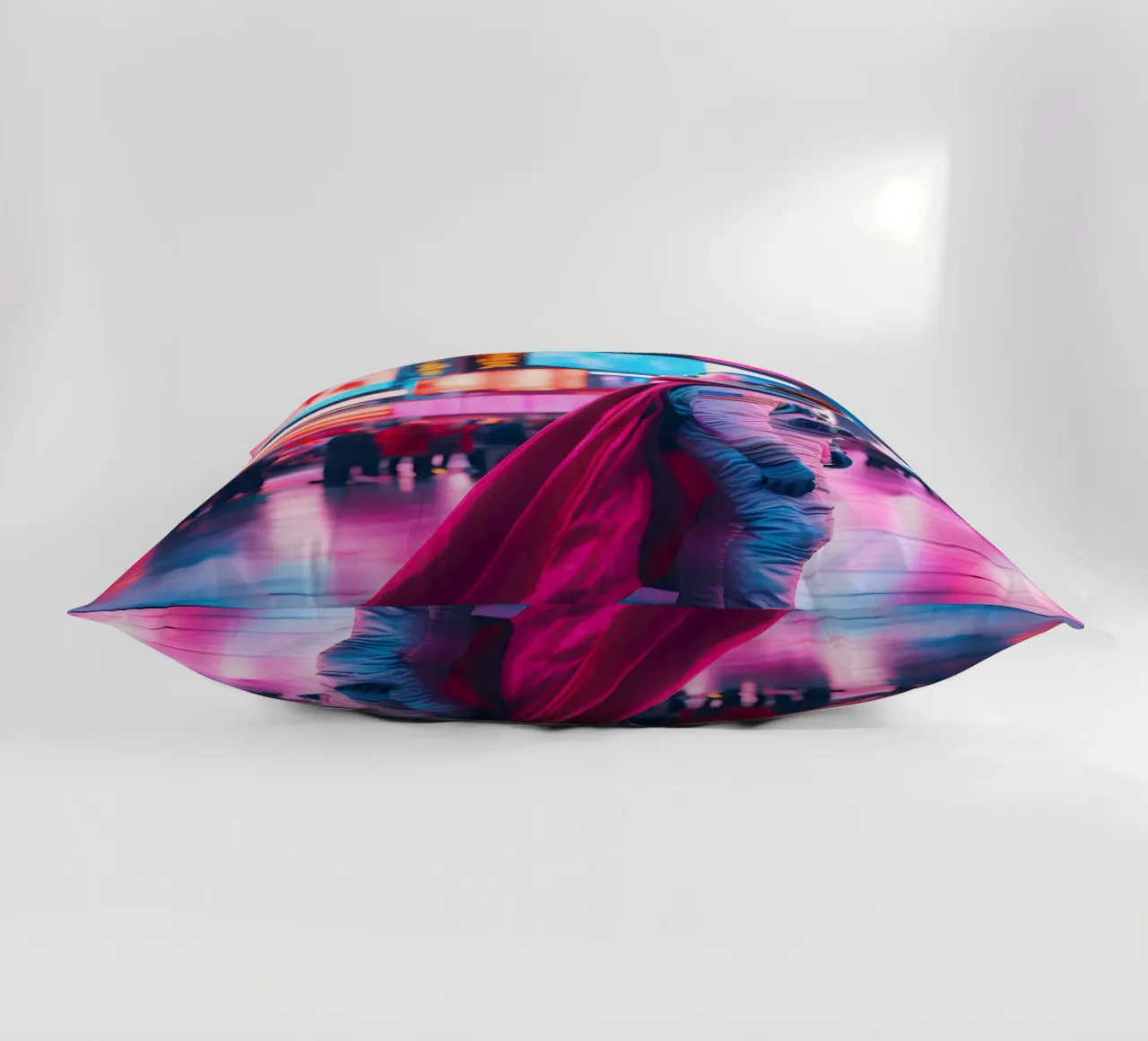 Urban astronaut decorative cushion by ICONICA Art Studio